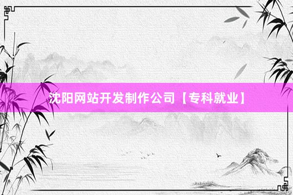 沈阳网站开发制作公司【专科就业】