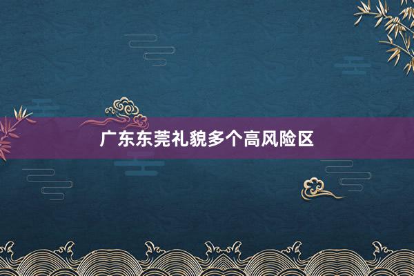 广东东莞礼貌多个高风险区